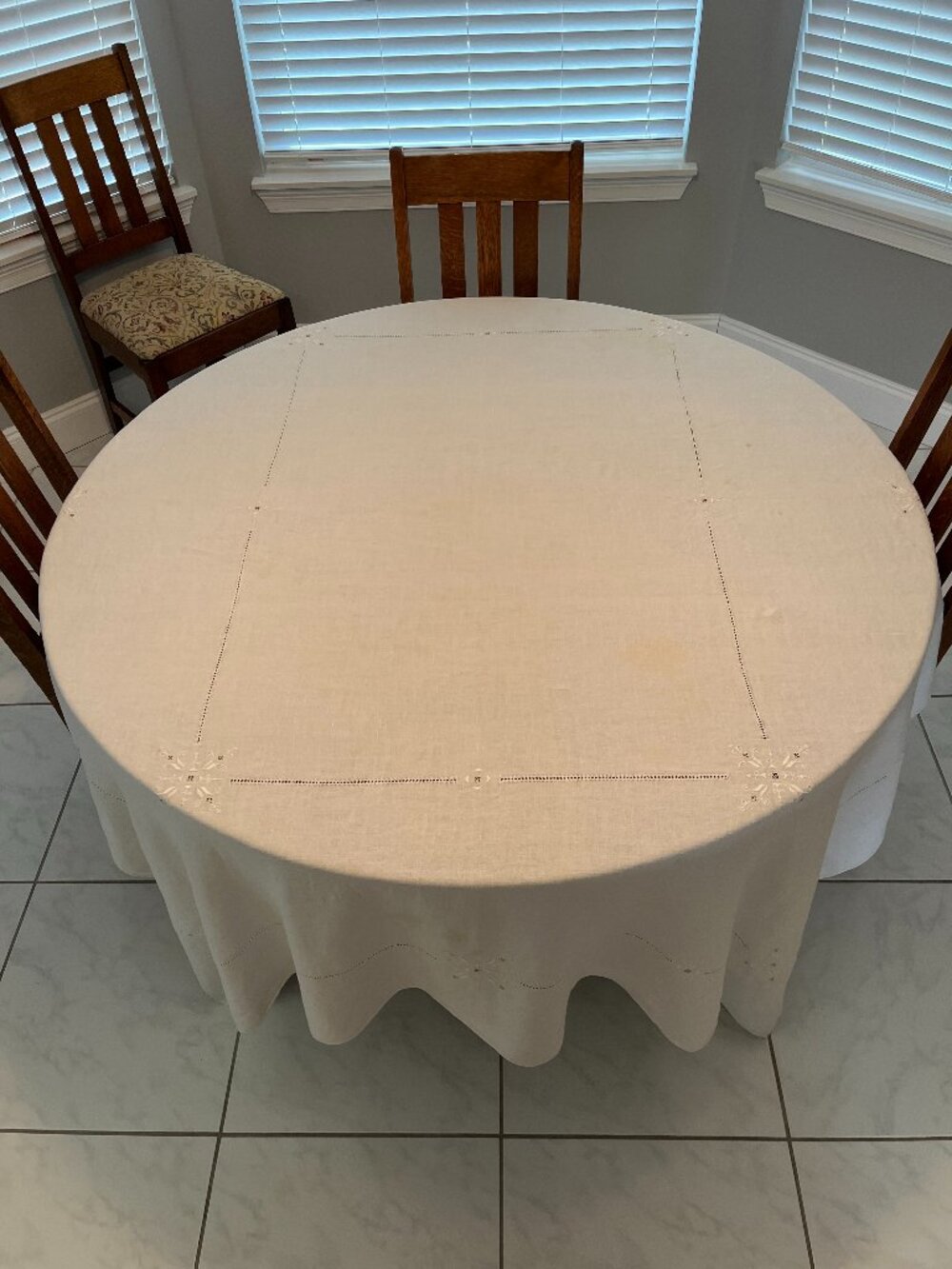 Vintage Linen Tablecloth